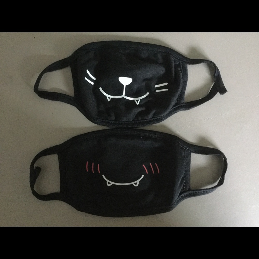 2 Cat kitten Face Masks